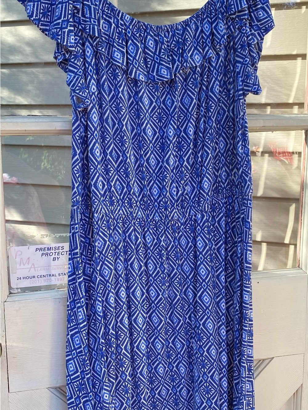 Lane Bryant Blue and White Printed Dress 18/20